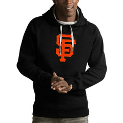 Black San Francisco Giants Antigua Victory Pullover Hoodie