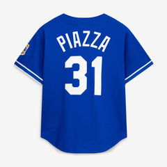 Royal Mike Piazza Los Angeles Dodgers Mitchell & Ness Cooperstown Collection Mesh Batting Practice Button-Up Jersey