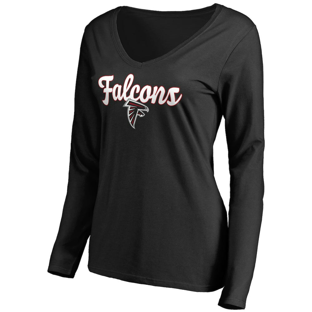 Women's Freehand V-Neck Long Sleeve T-Shirt - Atlanta Falcons T-shirts