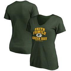 Women's Faith Family T-Shirt - Green Bay Packers T-shirts