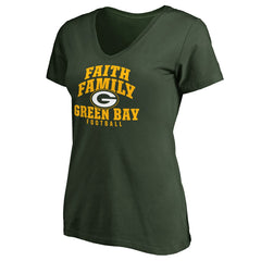 Women's Faith Family T-Shirt - Green Bay Packers T-shirts