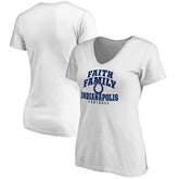 Women's Faith Family V-Neck T-Shirt - Indianapolis Colts T-shirts