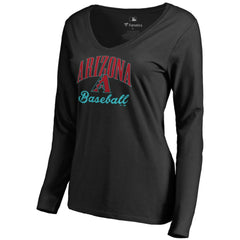 Black Arizona Diamondbacks Women's Victory Script Long Sleeve T-Shirt