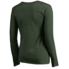 Milwaukee Bucks Women's Primary Logo V-Neck Long Sleeve T-Shirt