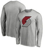 Portland Trail Blazers Primary Logo Long Sleeve T-Shirt