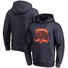 Navy Detroit Tigers Police Badge Pullover Hoodie