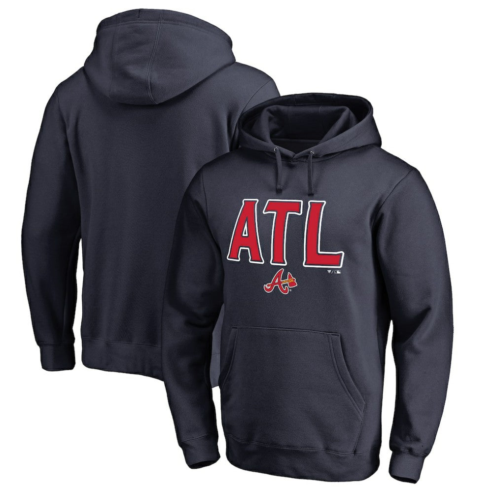 Navy Atlanta Braves ATL Hometown Pullover Hoodie