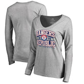 Ash Texas Rangers Women's Rangers Republic Hometown Long Sleeve T-Shirt