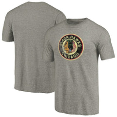 NHL Chicago Blackhawks Throwback Logo 1937-1938 Tri-Blend T-Shirt
