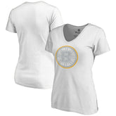 NHL Boston Bruins Women's Whiteout V-Neck T-Shirt