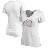 NHL Colorado Avalanche Women's Whiteout V-Neck T-Shirt
