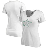 NHL Dallas Stars Women's Whiteout V-Neck T-Shirt