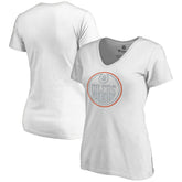 NHL Edmonton Oilers Women's Whiteout V-Neck T-Shirt