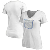 NHL New York Rangers Women's Whiteout V-Neck T-Shirt