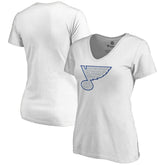 NHL St. Louis Blues Women's Whiteout V-Neck T-Shirt