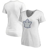 NHL Toronto Maple Leafs Women's Whiteout V-Neck T-Shirt