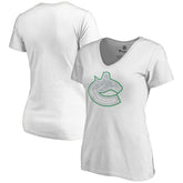 NHL Vancouver Canucks Women's Whiteout V-Neck T-Shirt