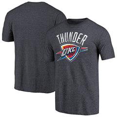 Oklahoma City Thunder Distressed Team Logo Tri-Blend T-Shirt