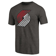 Portland Trail Blazers Distressed Team Logo Tri-Blend T-Shirt