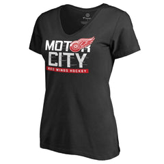 NHL Detroit Red Wings Women's Hometown Collection Motor City V-Neck T-Shirt