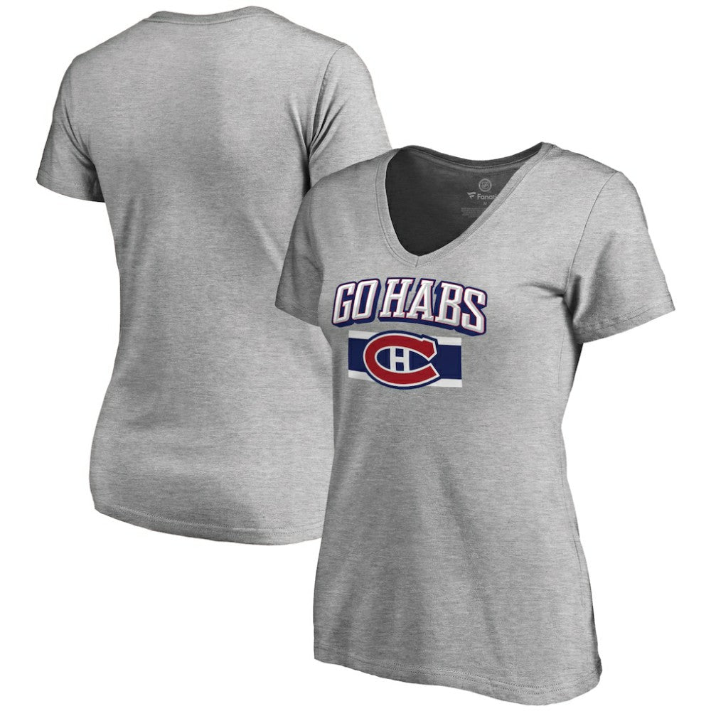 NHL Montreal Canadiens Women's Hometown Collection Go Habs V-Neck T-Shirt