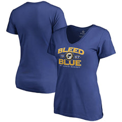 NHL St. Louis Blues Women's Hometown Collection Bleed Blue V-Neck T-Shirt