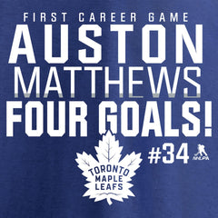 NHL Auston Matthews Toronto Maple Leafs Four Goals T-Shirt
