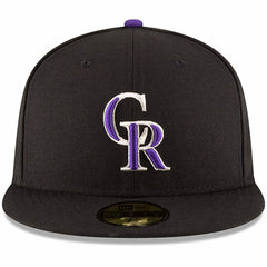 Black Colorado Rockies New Era Authentic Collection ON Field 59FIFTY Structured Hat