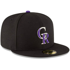 Black Colorado Rockies New Era Authentic Collection ON Field 59FIFTY Structured Hat