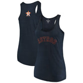 Navy Houston Astros Soft as a Grape Women's Plus Size Swing for the Fences Racerback Tank Top