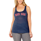Navy Boston Red Sox Soft as a Grape Women's Plus Size Swing for the Fences Racerback Tank Top
