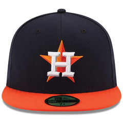 Navy/Orange Houston Astros New Era Road Authentic Collection On Field 59FIFTY Performance Fitted Hat