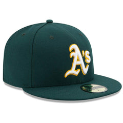 Green Athletics New Era Road Authentic Collection On Field 59FIFTY Performance Fitted Hat