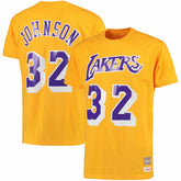 Mitchell & Ness Magic Johnson Los Angeles Lakers Hardwood Classics Retro Name & Number T-Shirt