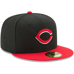Black/Red Cincinnati Reds New Era Alternate Authentic Collection On-Field 59FIFTY Fitted Hat