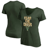 Milwaukee Bucks Women's Mantra V-Neck T-Shirt