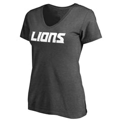 Women's Team Lockup V-Neck T-Shirt - Detroit Lions T-shirts
