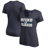 NHL Colorado Avalanche Women's Hometown Collection Defend V-Neck T-Shirt
