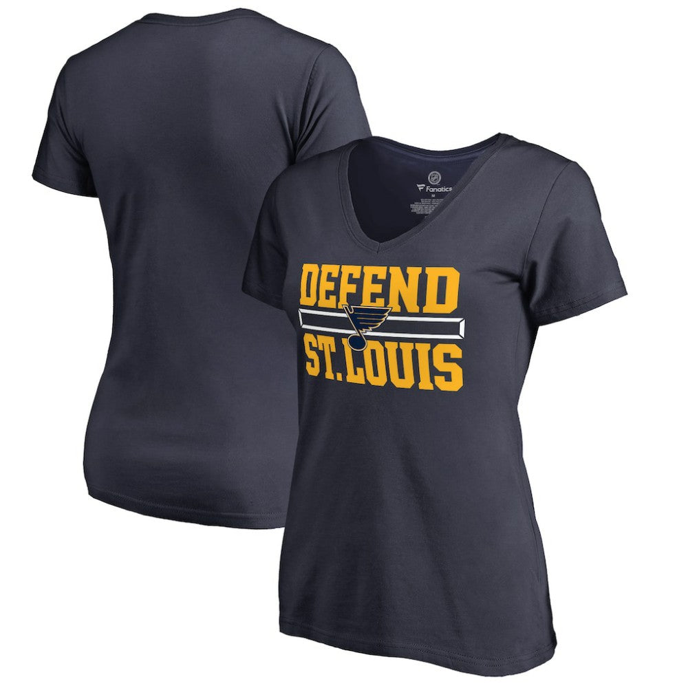 NHL St. Louis Blues Women's Hometown Collection Defend V-Neck T-Shirt
