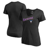 Black Arizona Diamondbacks Women's Core Wahconah V-Neck T-Shirt