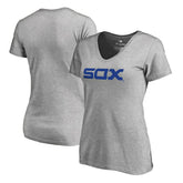 Heather Gray Chicago White Sox Women's Core Wahconah V-Neck T-Shirt