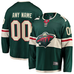 NHL Minnesota Wild Fanatics Home Breakaway Custom Jersey