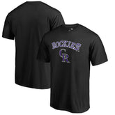 Black Colorado Rockies Team Lockup T-Shirt