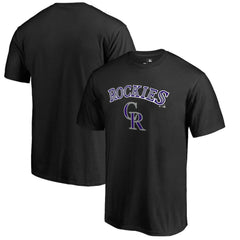 Black Colorado Rockies Team Lockup T-Shirt