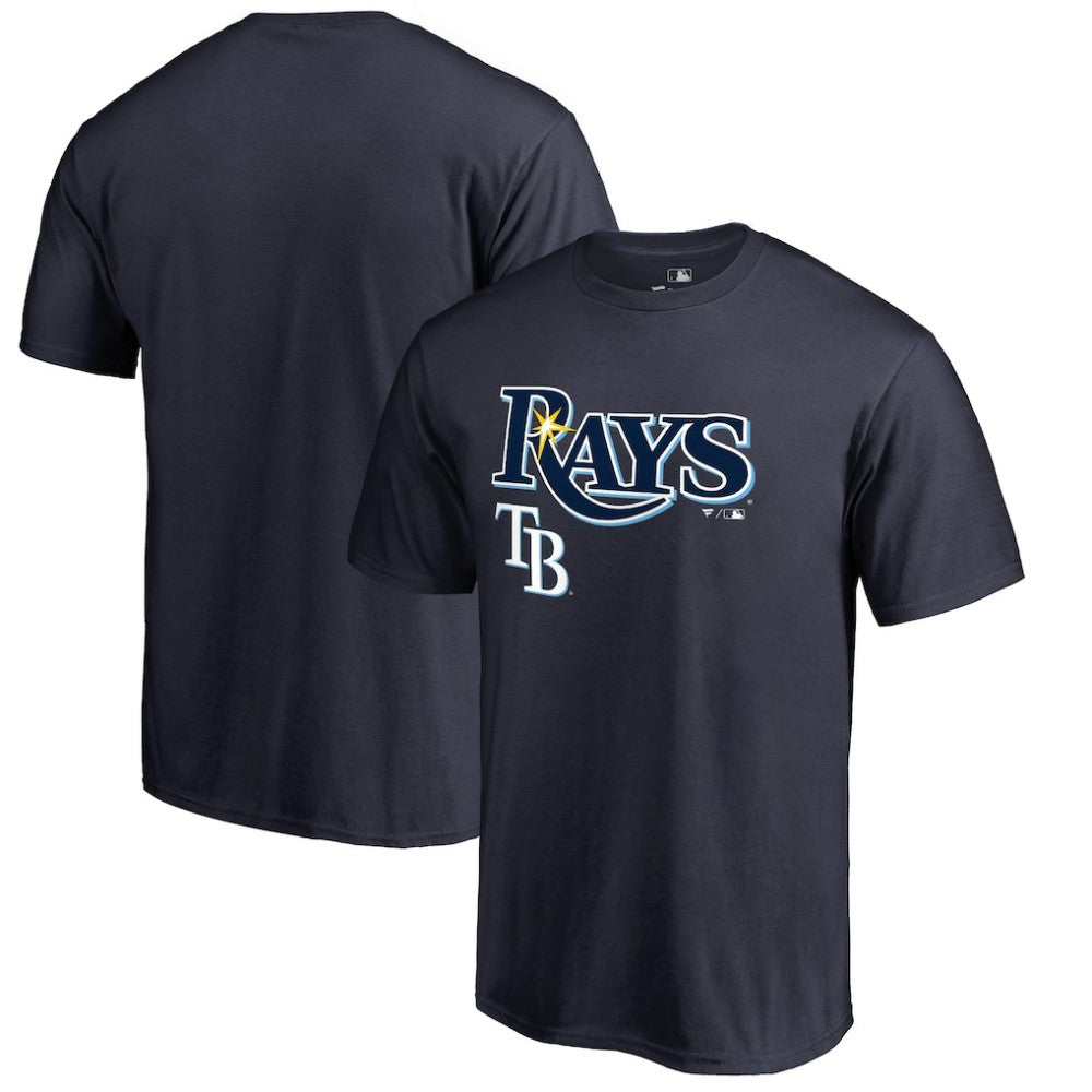 Navy Tampa Bay Rays Team Lockup T-Shirt