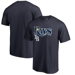 Navy Tampa Bay Rays Team Lockup T-Shirt