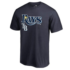 Navy Tampa Bay Rays Team Lockup T-Shirt