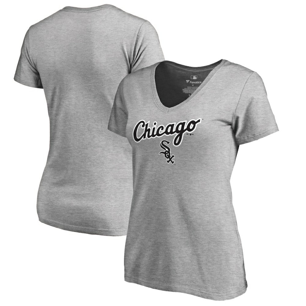 Ash Chicago White Sox Women's Team Lockup T-Shirt