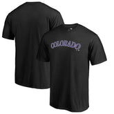 Black Colorado Rockies Team Wordmark T-Shirt