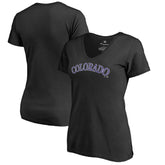 Black Colorado Rockies Women's Team Wordmark T-Shirt